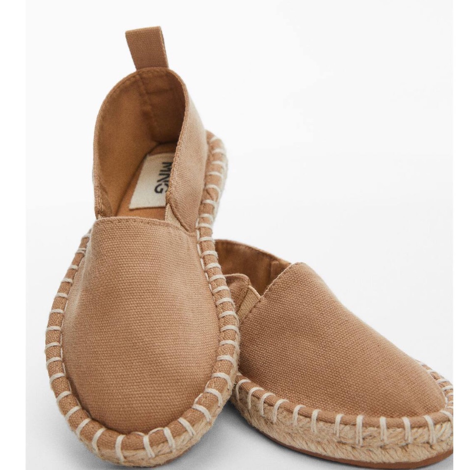 Mango Kids Tan Espadrille Slip-On Shoes